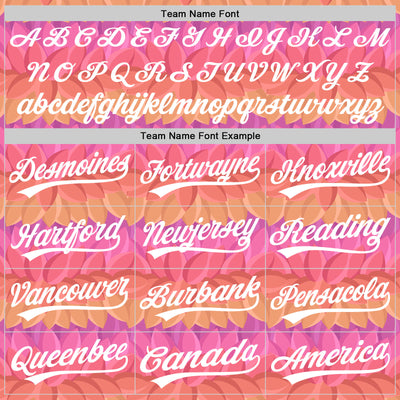 Custom Pink White-Purple 3D Pattern Design Mother's Day Flower Authentic Baseball Jersey