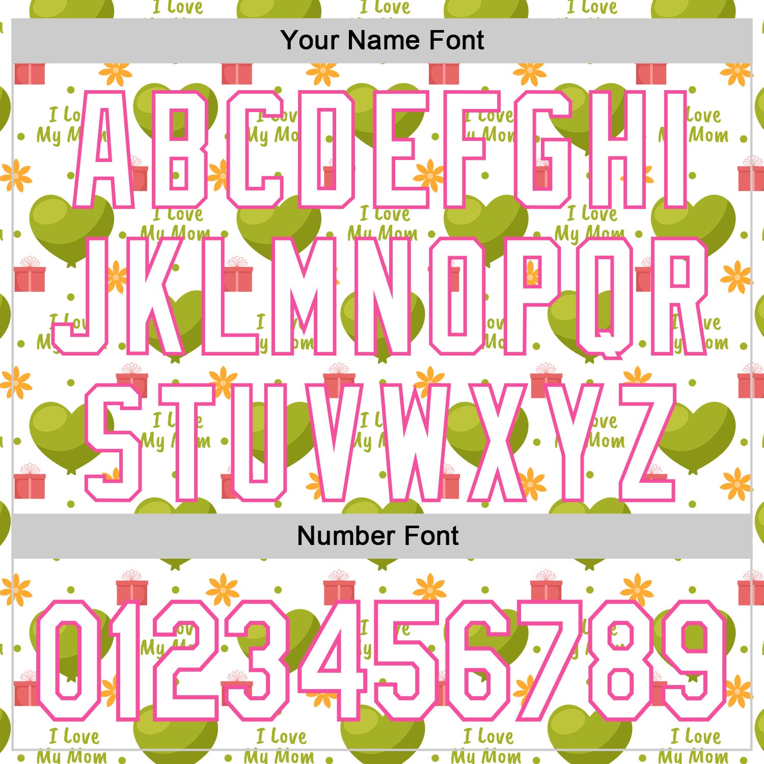 Custom White Pink 3D Pattern Design Mother's Day Love Authentic Baseball Jersey