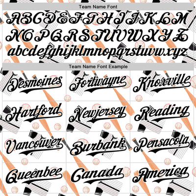 Custom White Black Comic Doodle Ballgame 3D Pattern Design Authentic Baseball Jersey