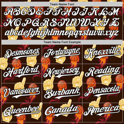 Custom Brown White-Black Comic Doodle Ballgame 3D Pattern Design Authentic Baseball Jersey