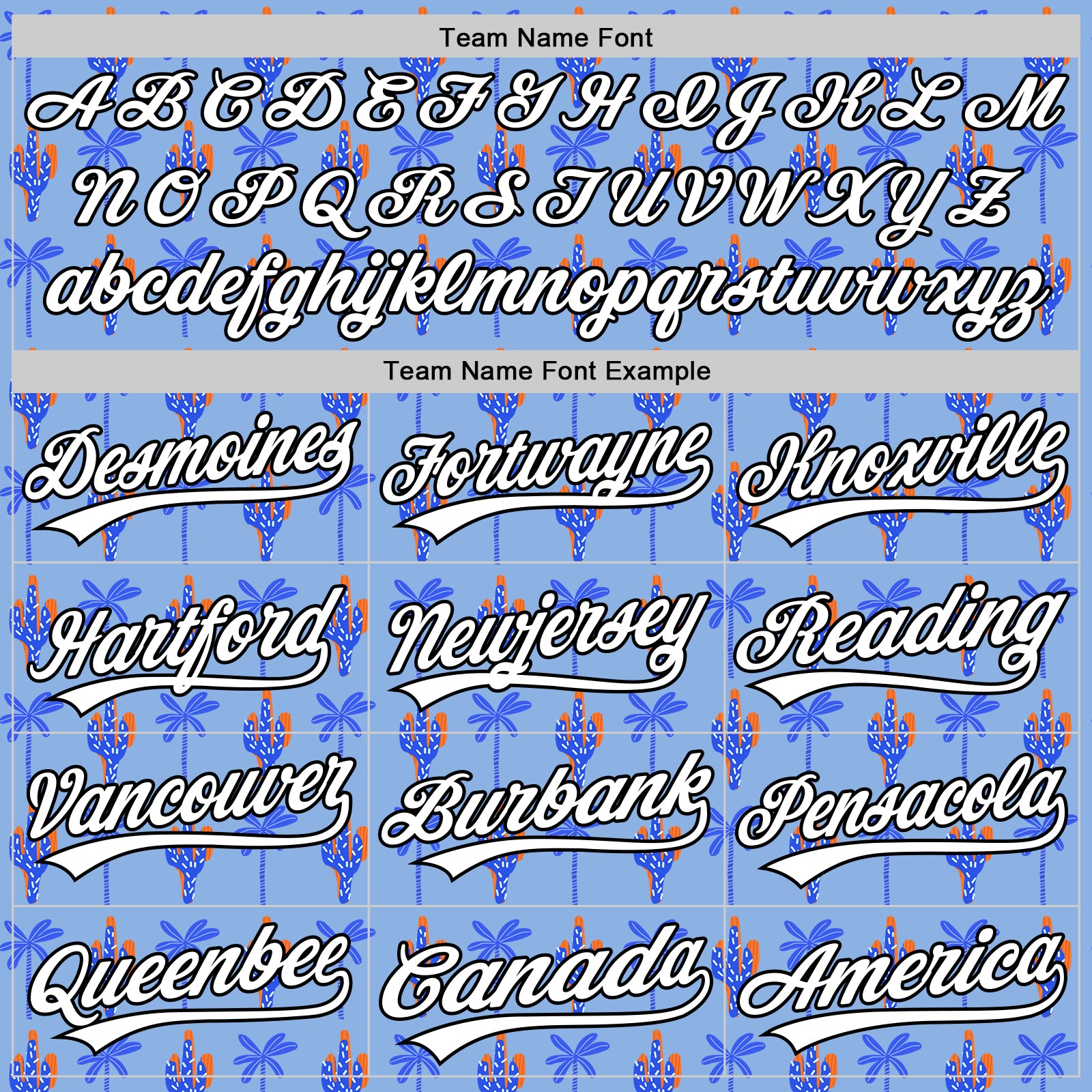 Custom Light Blue White-Black 3D Hawaii Tropical Palm Tree And Cactus Authentic Baseball Jersey