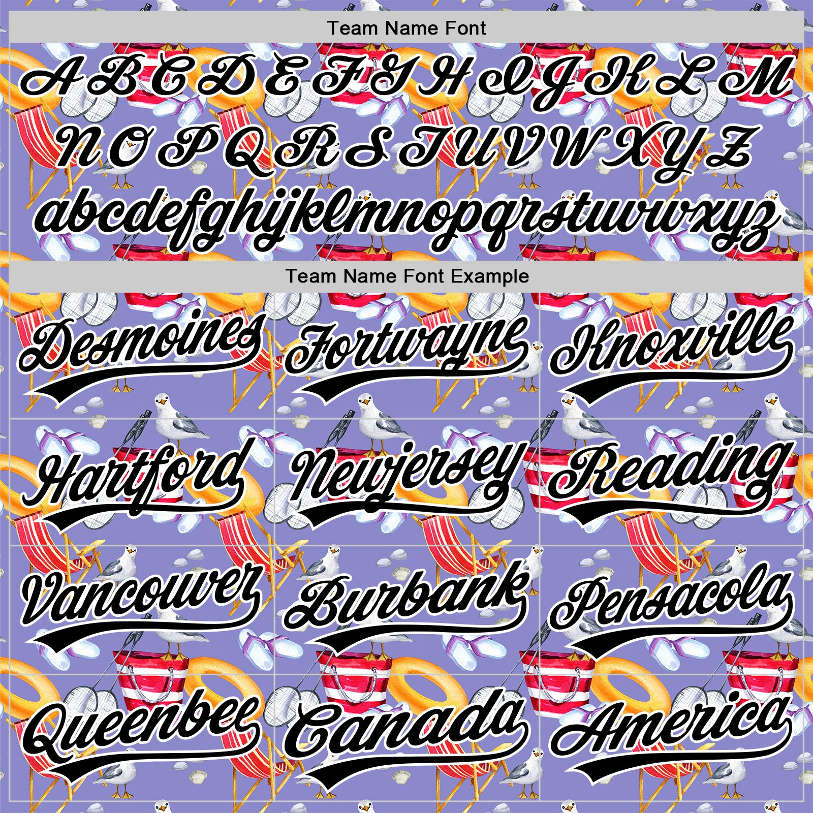 Custom Light Purple White-Black 3D Hawaii Beach Seabird Authentic Baseball Jersey