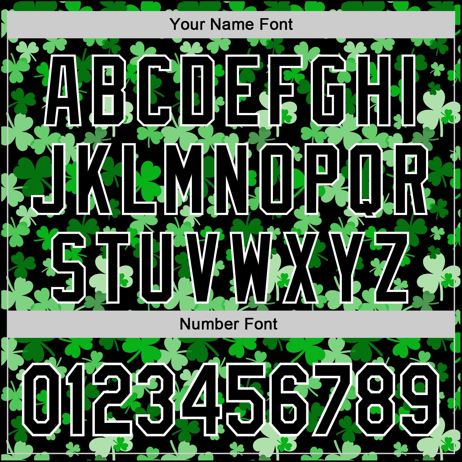 Custom Black White 3D St. Patrick's Day Shamrock Authentic Baseball Jersey