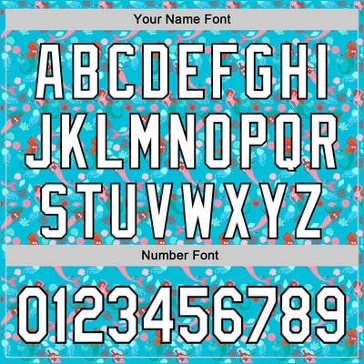 Custom Lakes Blue White-Black 3D Hawaii Ocean Creature Authentic Baseball Jersey