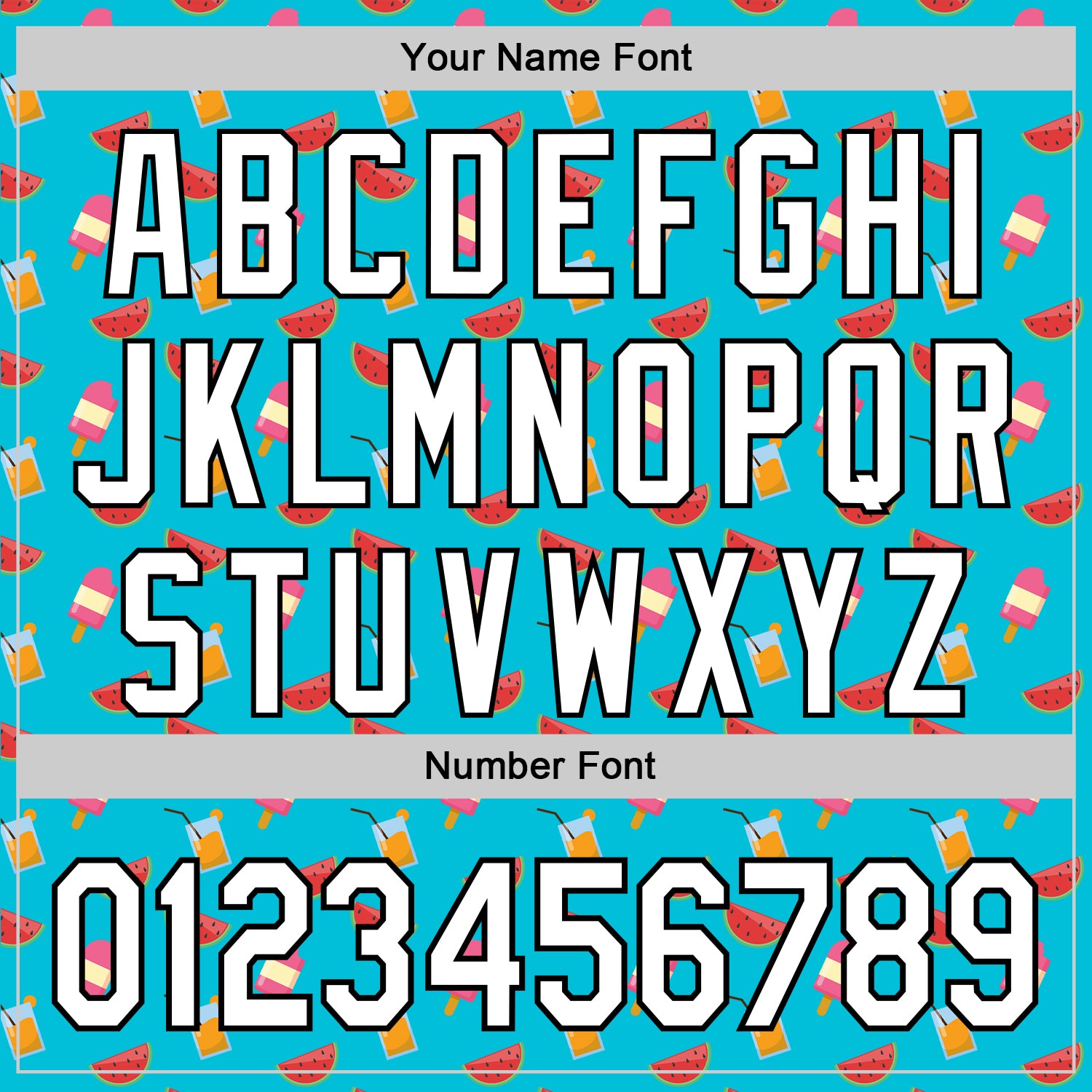 Custom Lakes Blue White-Black 3D Hawaii Fruit Watermelon And Ice Cream Authentic Baseball Jersey