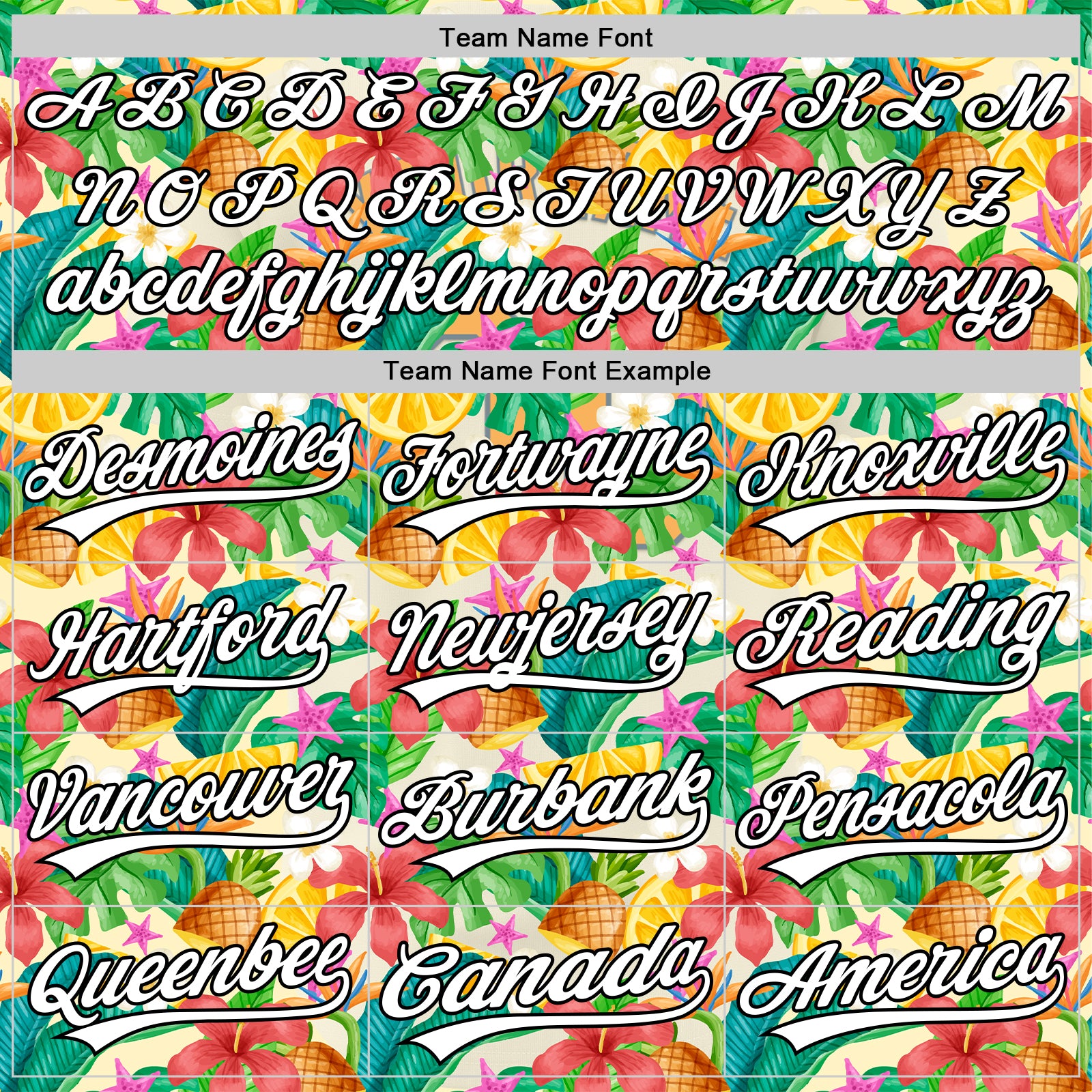 Custom Yellow White-Black 3D Hawaii Tropical Palm Leaves Flower And Fruit Pineapple Authentic Baseball Jersey