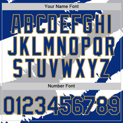 Custom Royal Gray Old Gold-Red 3D El Salvador El Salvadoran Flag Authentic Baseball Jersey