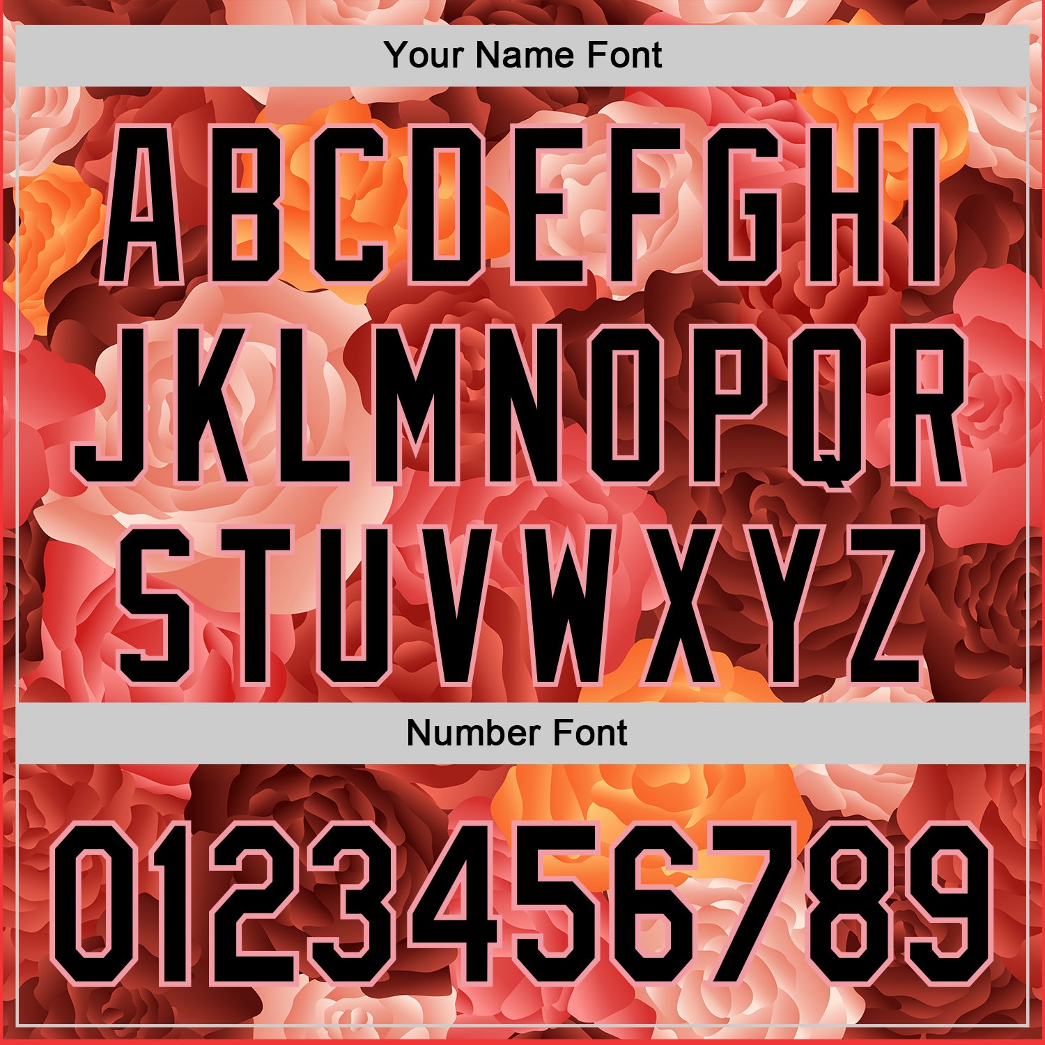 Custom Red Black-Medium Pink 3D Ambartive Rose Pattern Authentic Baseball Jersey