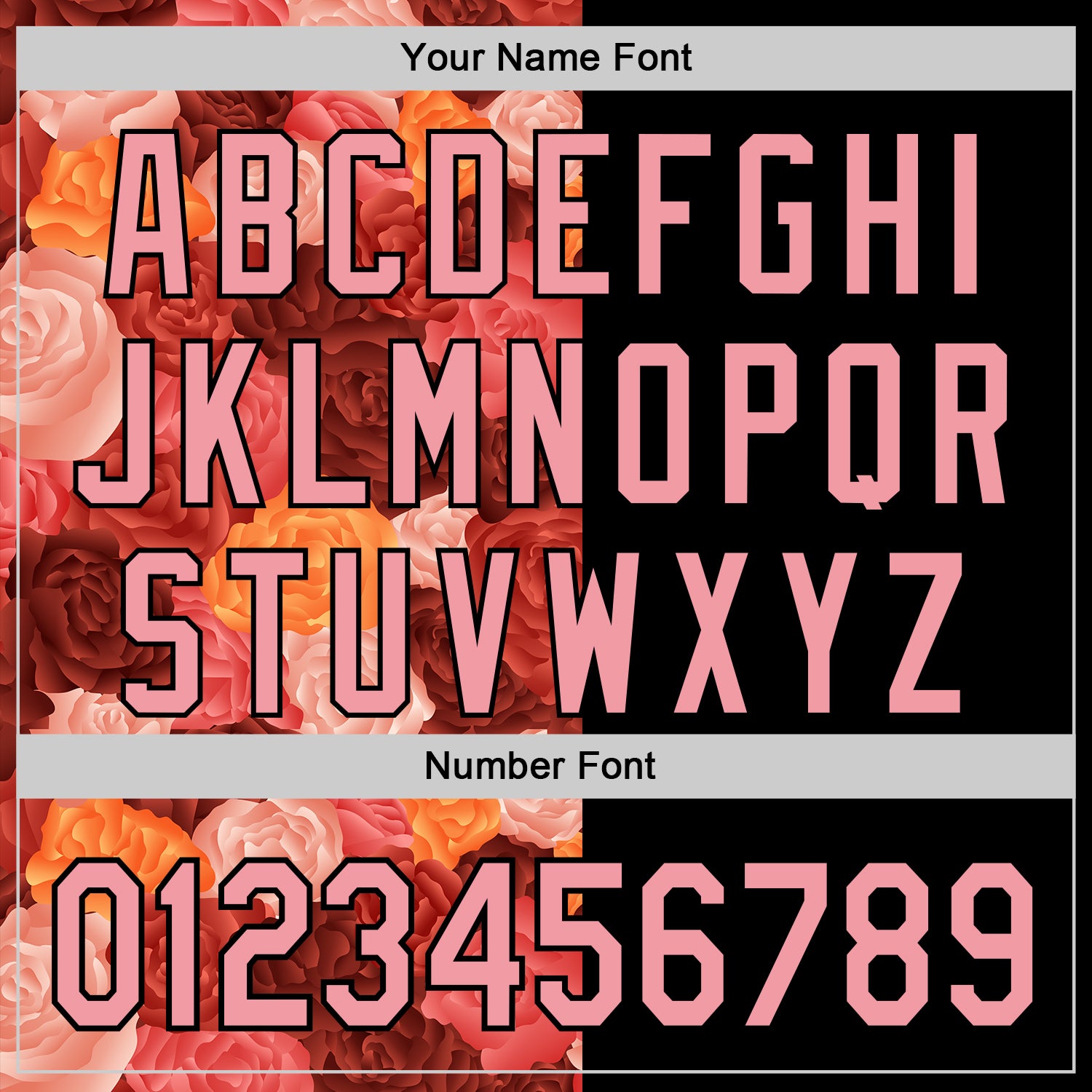 Custom Black Medium Pink 3D Ambartive Rose Pattern Authentic Baseball Jersey