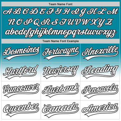 Custom Teal White-Black 3D Pattern Design Gradient Mother's Day Flower Authentic Baseball Jersey