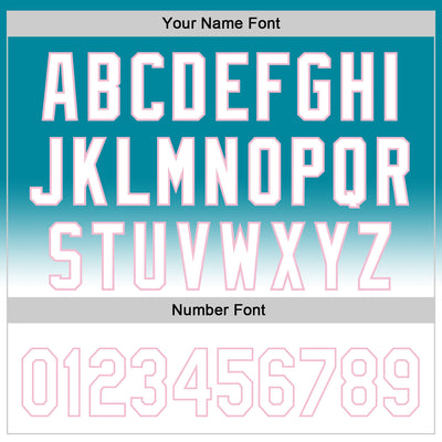 Custom Teal White-Light Pink 3D Pattern Design Gradient Mother's Day Love And Flower Authentic Baseball Jersey