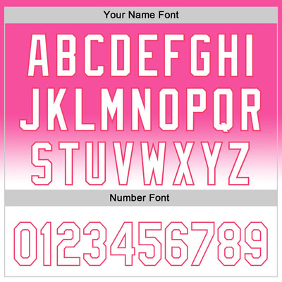 Custom Pink White-Neon Pink 3D Pattern Design Gradient Mother's Day Family Love Authentic Baseball Jersey