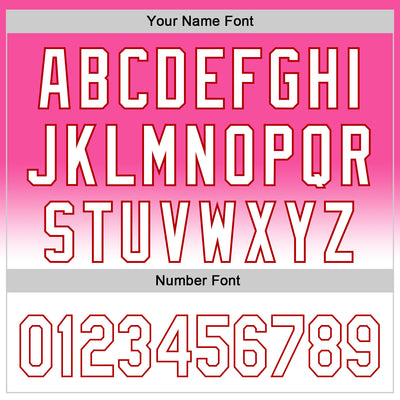 Custom Pink White-Red 3D Pattern Design Gradient Mother's Day Family Love Authentic Baseball Jersey