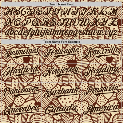 Custom Cream Brown 3D Pattern Design Foodie Food Snack Heart Chocolate Authentic Baseball Jersey