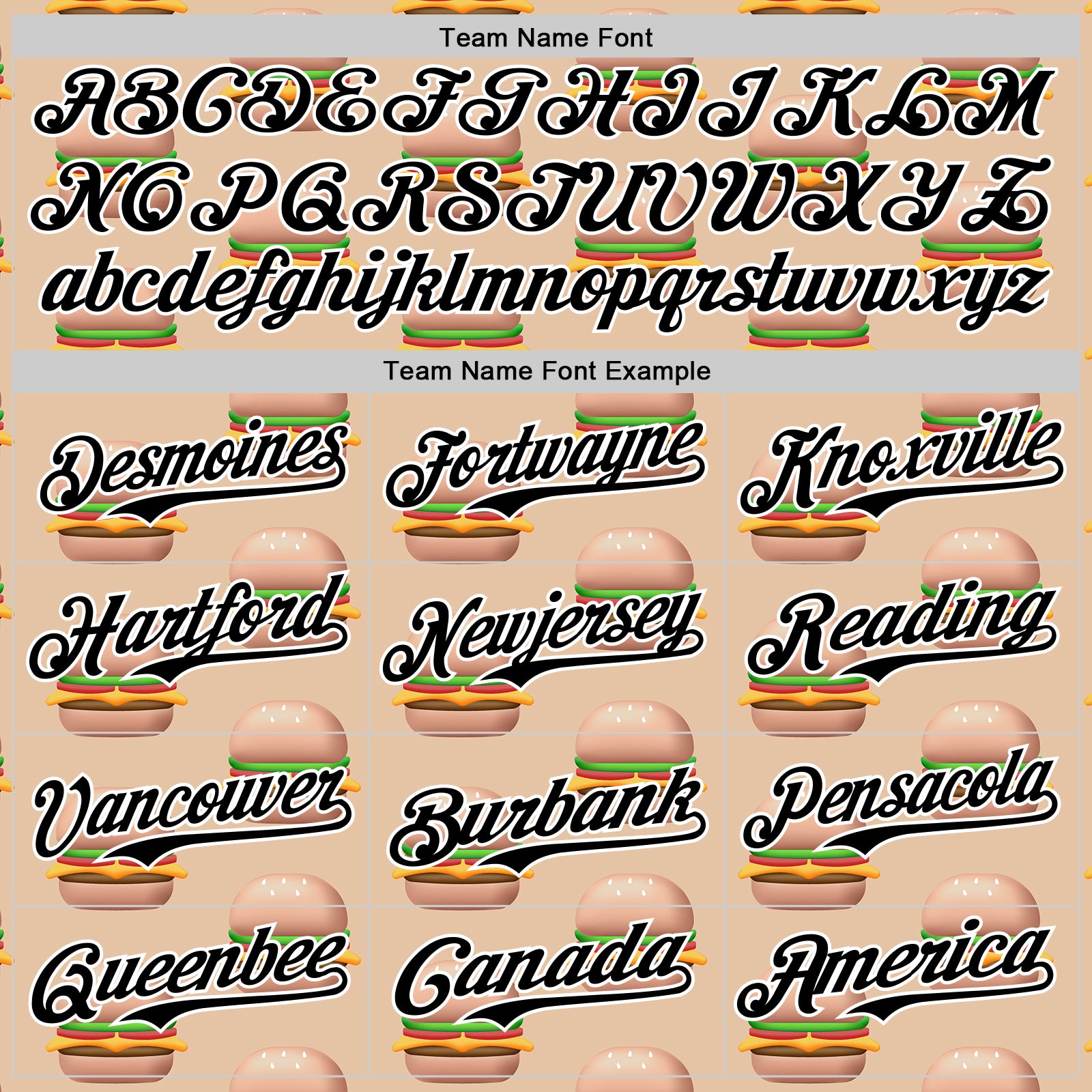 Custom Vegas Gold Black-White 3D Pattern Design Foodie Fast Food Burger Authentic Baseball Jersey