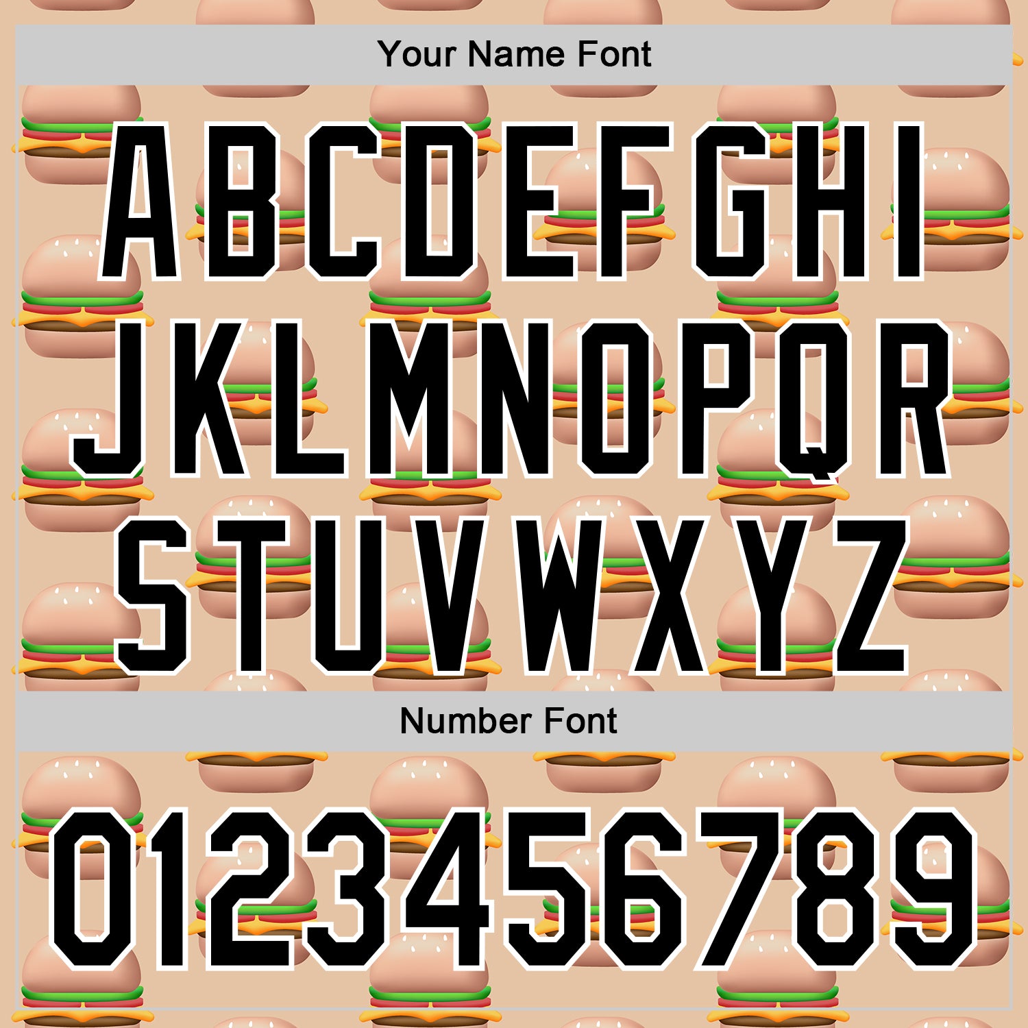 Custom Vegas Gold Black-White 3D Pattern Design Foodie Fast Food Burger Authentic Baseball Jersey