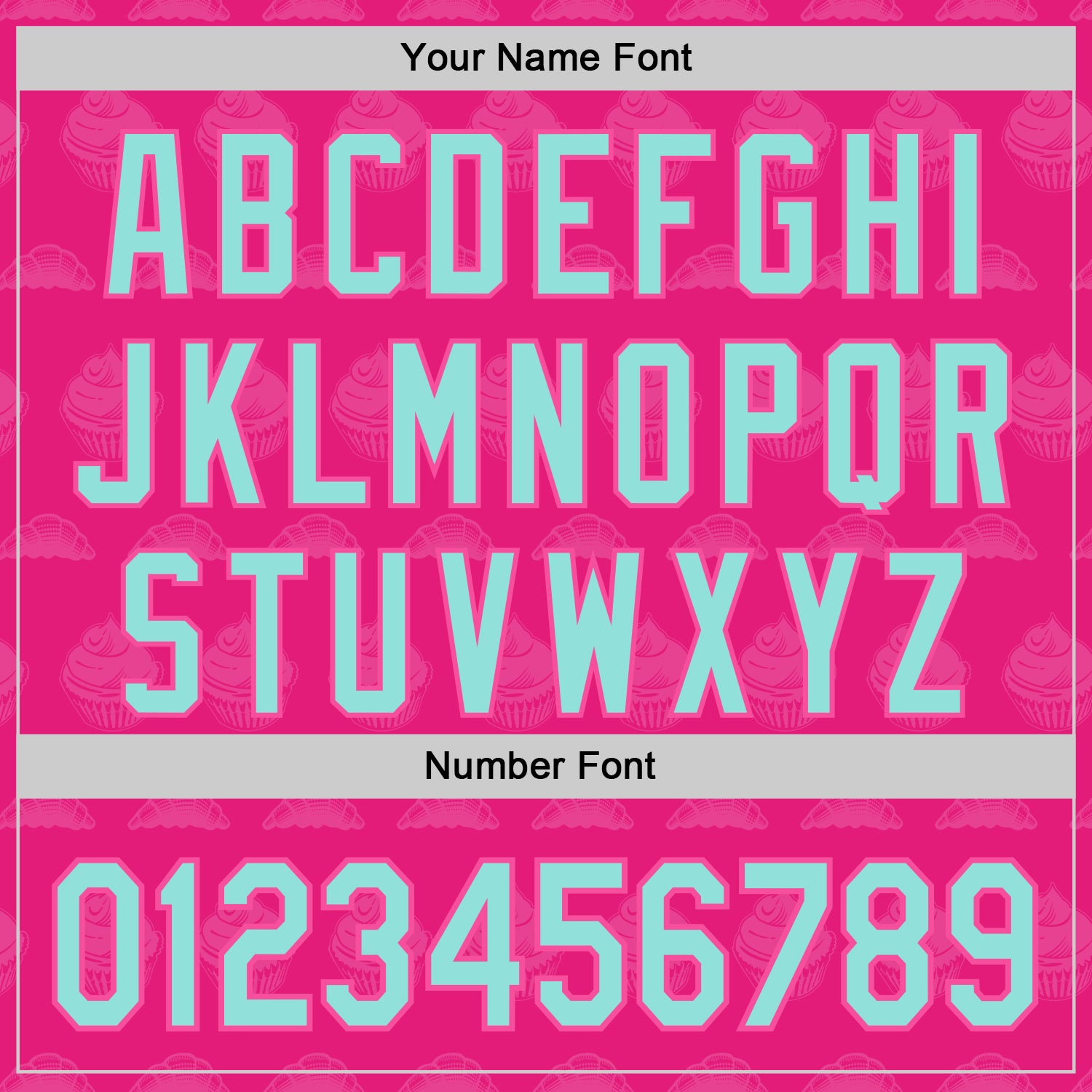 Custom Hot Pink Ice Blue-Pink 3D Pattern Design Foodie Food Dessert Cake Authentic Baseball Jersey