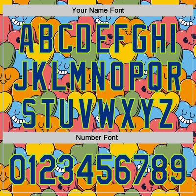 Custom White Royal-Neon Green 3D Pattern Design Funny Cartoon Heart Authentic Baseball Jersey