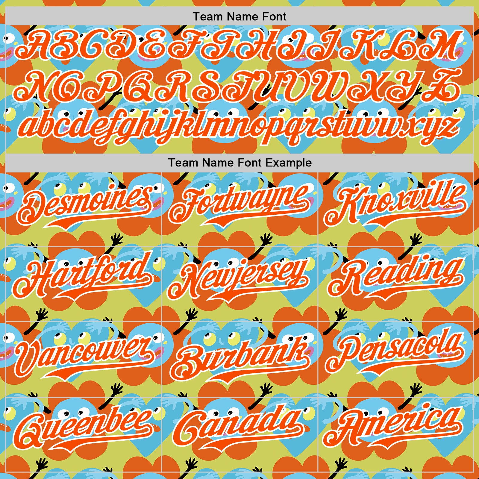 Custom Neon Yellow Orange-White 3D Pattern Design Funny Cartoon Flower And Heart Authentic Baseball Jersey