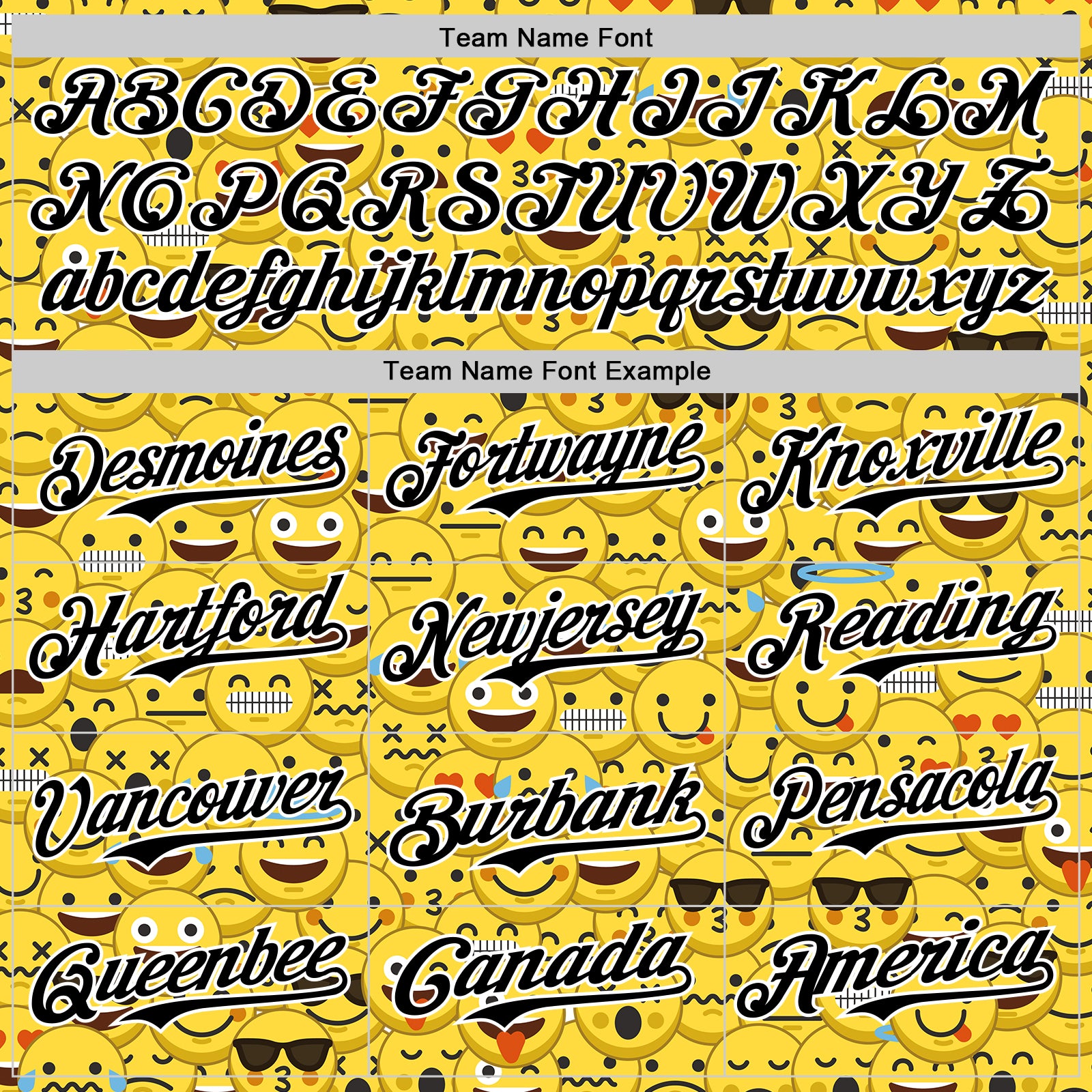 Custom Gold Black-White 3D Pattern Design Funny Cartoon Emoji Face Authentic Baseball Jersey