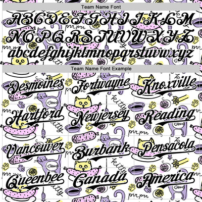 Custom White Black 3D Pattern Design Funny Cartoon Animal Cat And Dog Authentic Baseball Jersey