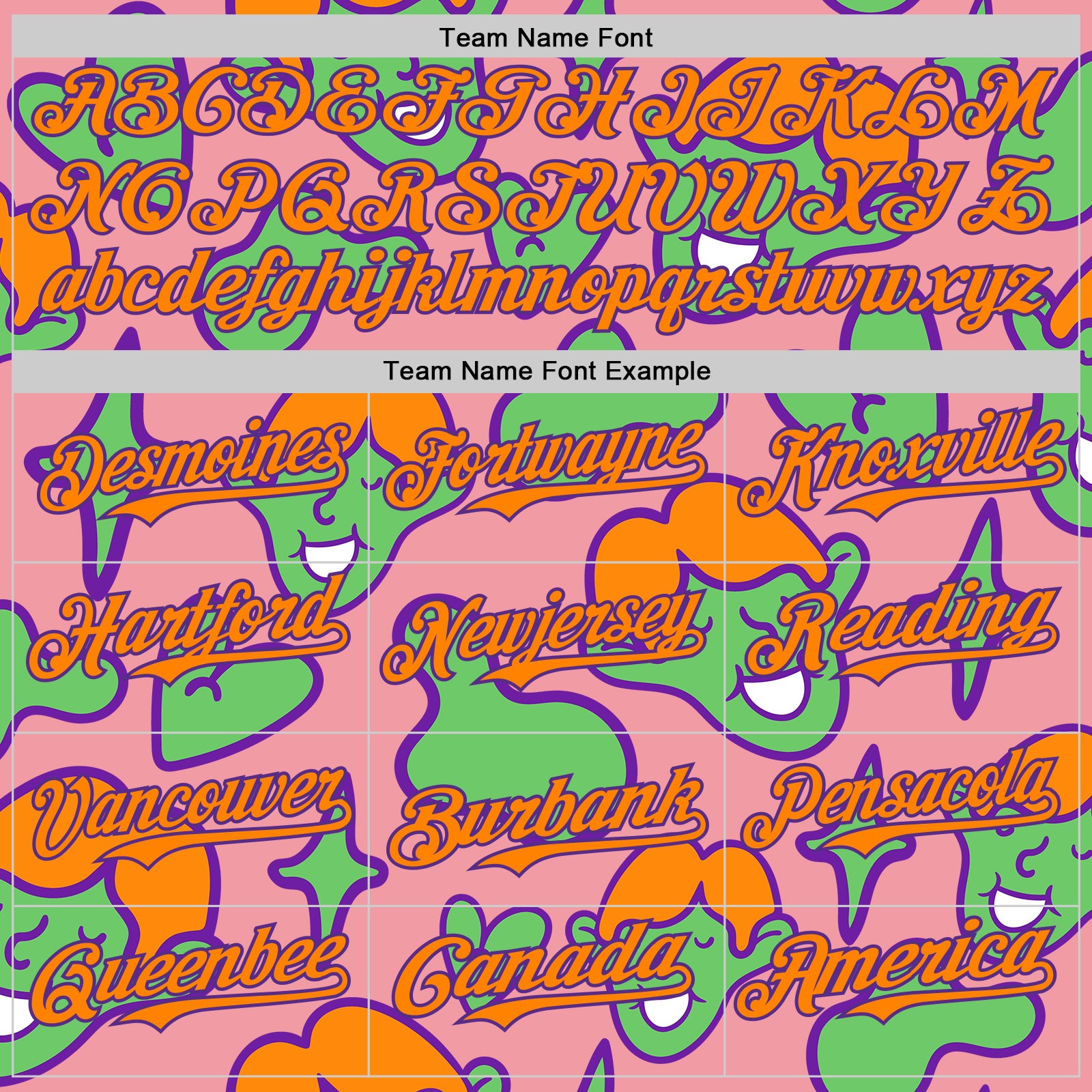 Custom Medium Pink Bay Orange-Purple 3D Pattern Design Funny Cartoon Kid Authentic Baseball Jersey