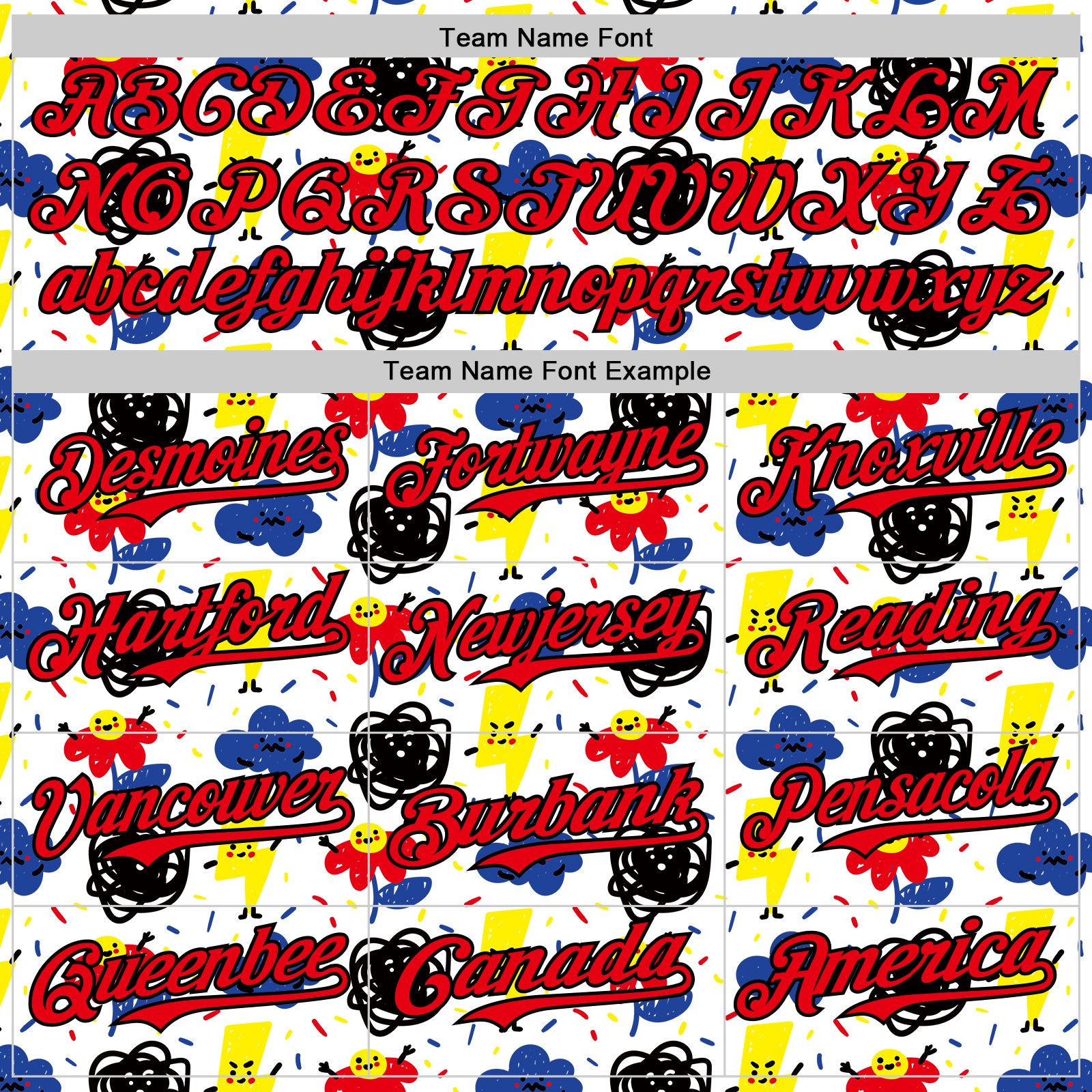 Custom White Fire Red-Black 3D Pattern Design Funny Cartoon Flower Cloud Lightning Authentic Baseball Jersey