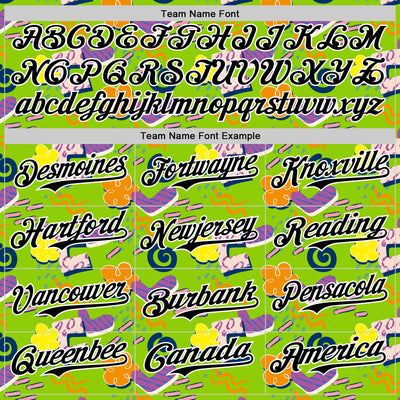 Custom Neon Green Black-White 3D Pattern Design Funny Cartoon Cloud Rain Authentic Baseball Jersey