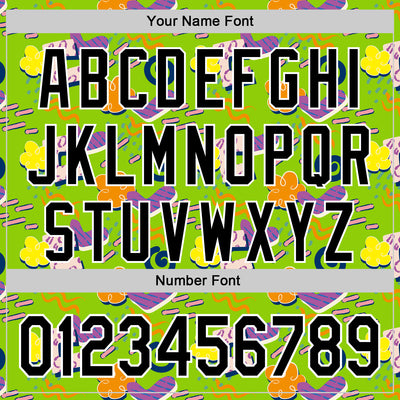 Custom Neon Green Black-White 3D Pattern Design Funny Cartoon Cloud Rain Authentic Baseball Jersey