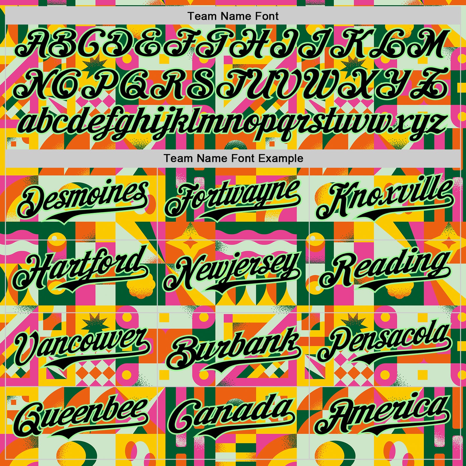 Custom Black Pea Green 3D Ambartive Abstract Shapes Pattern Authentic Baseball Jersey