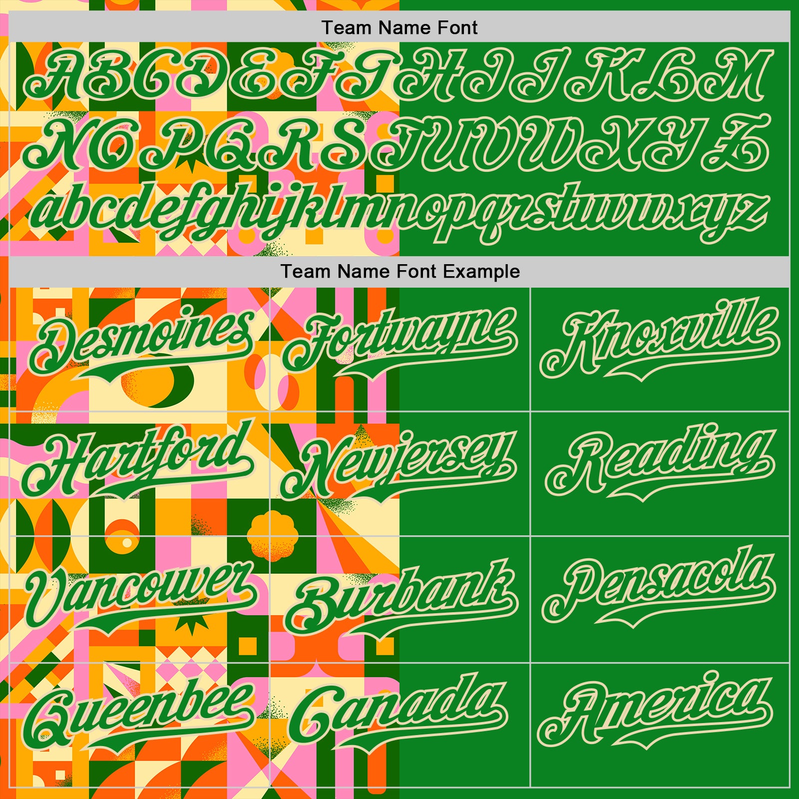 Custom Grass Green Cream 3D Ambartive Abstract Geometric Pattern Authentic Baseball Jersey