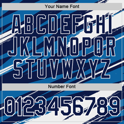 Custom Navy Blue-White 3D Esports Performance T-Shirt