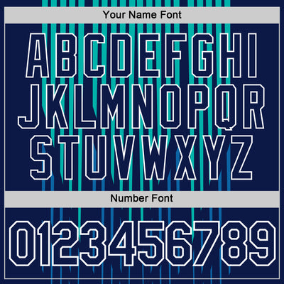 Custom Navy Blue-Aqua 3D Esports Performance T-Shirt