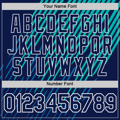 Custom Navy Blue-Aqua 3D Esports Performance T-Shirt