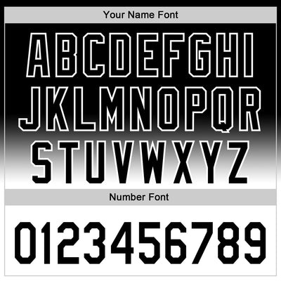 Custom Black White 3D Pattern Design Father's Day Fade Authentic Baseball Jersey