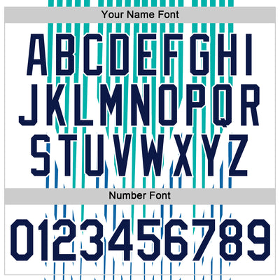 Custom White Navy Blue-Aqua 3D Esports Performance T-Shirt