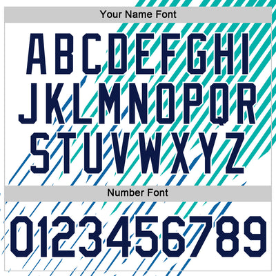 Custom White Navy Blue-Aqua 3D Esports Performance T-Shirt