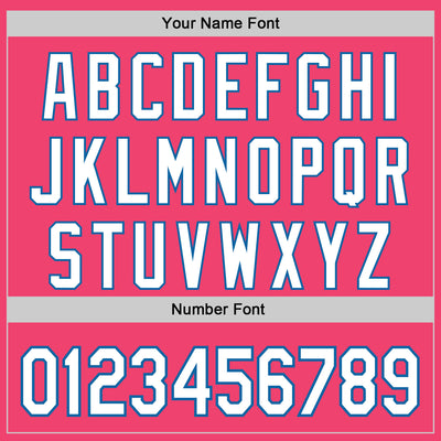 Custom Neon Pink White-Blue 3D Pattern Design Father's Day Family Love Authentic Baseball Jersey