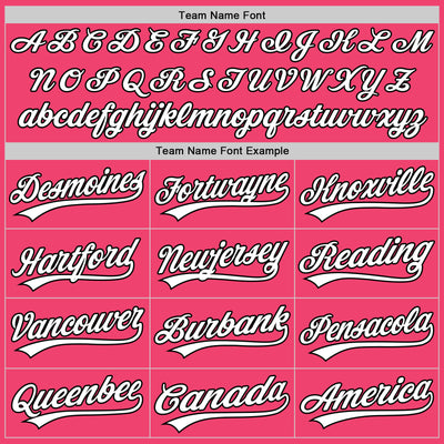 Custom Neon Pink White-Blue 3D Pattern Design Father's Day Family Love Authentic Baseball Jersey