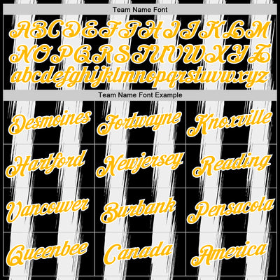 Custom Black Gold-White 3D Esports Performance T-Shirt