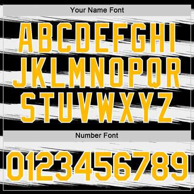 Custom Black Gold-White 3D Esports Performance T-Shirt