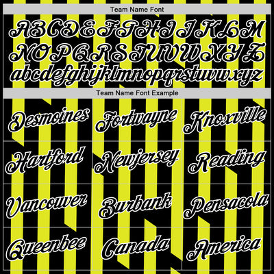 Custom Black Neon Yellow-White 3D Esports Performance T-Shirt