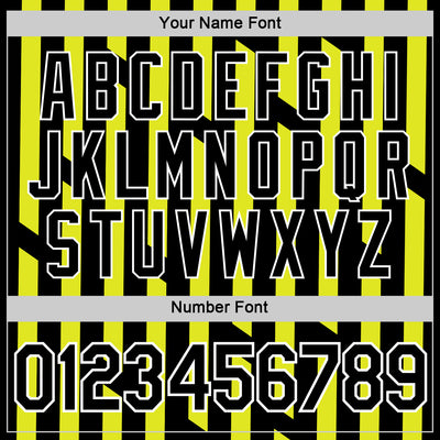 Custom Black Neon Yellow-White 3D Esports Performance T-Shirt