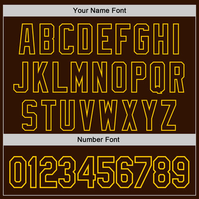 Custom Brown Yellow 3D Pattern Design Father's Day Family Love Authentic Baseball Jersey