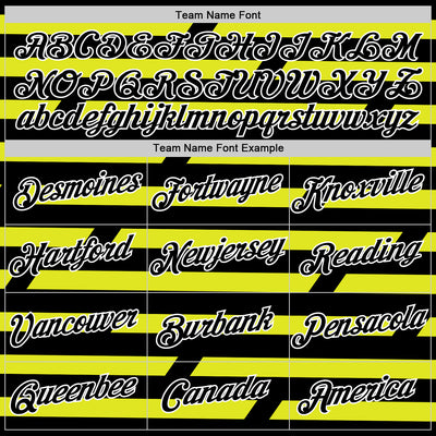 Custom Black Neon Yellow-White 3D Esports Performance T-Shirt