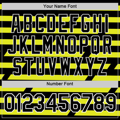 Custom Black Neon Yellow-White 3D Esports Performance T-Shirt