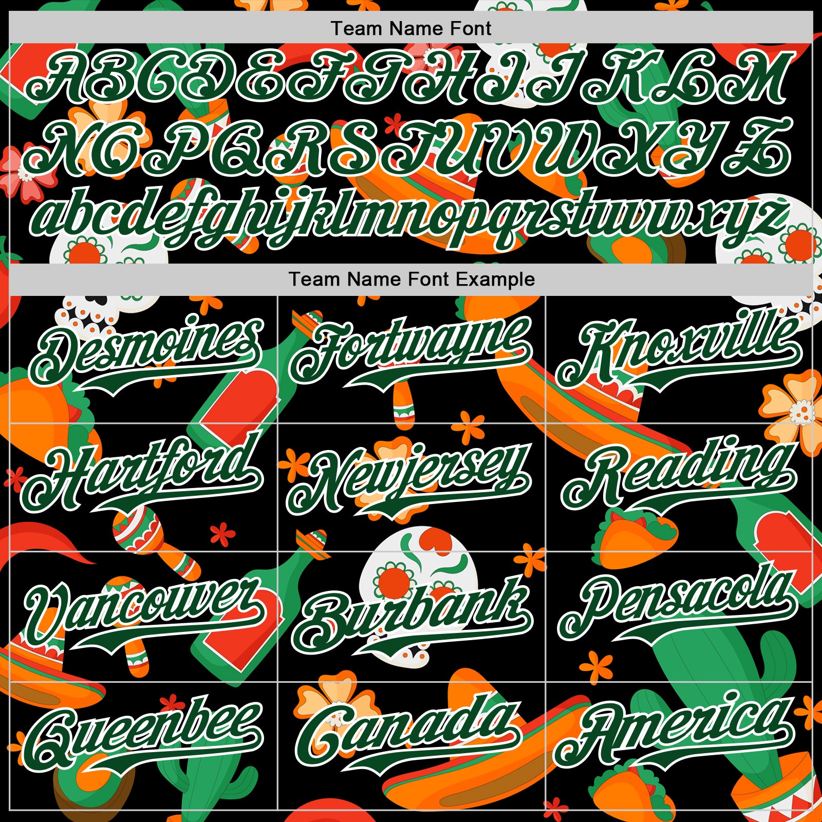 Custom Black Green-White 3D Mexican Festival Sombrero And Skull Cinco de Mayo Authentic Baseball Jersey