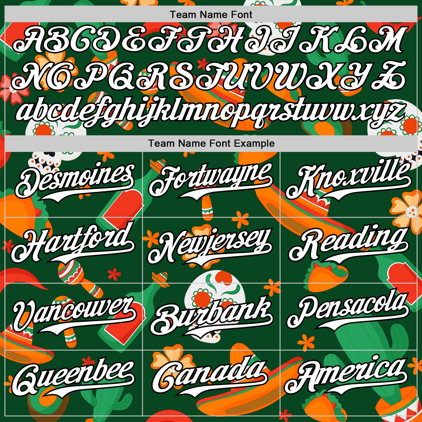 Custom Green White-Black 3D Mexican Festival Sombrero And Skull Cinco de Mayo Authentic Baseball Jersey