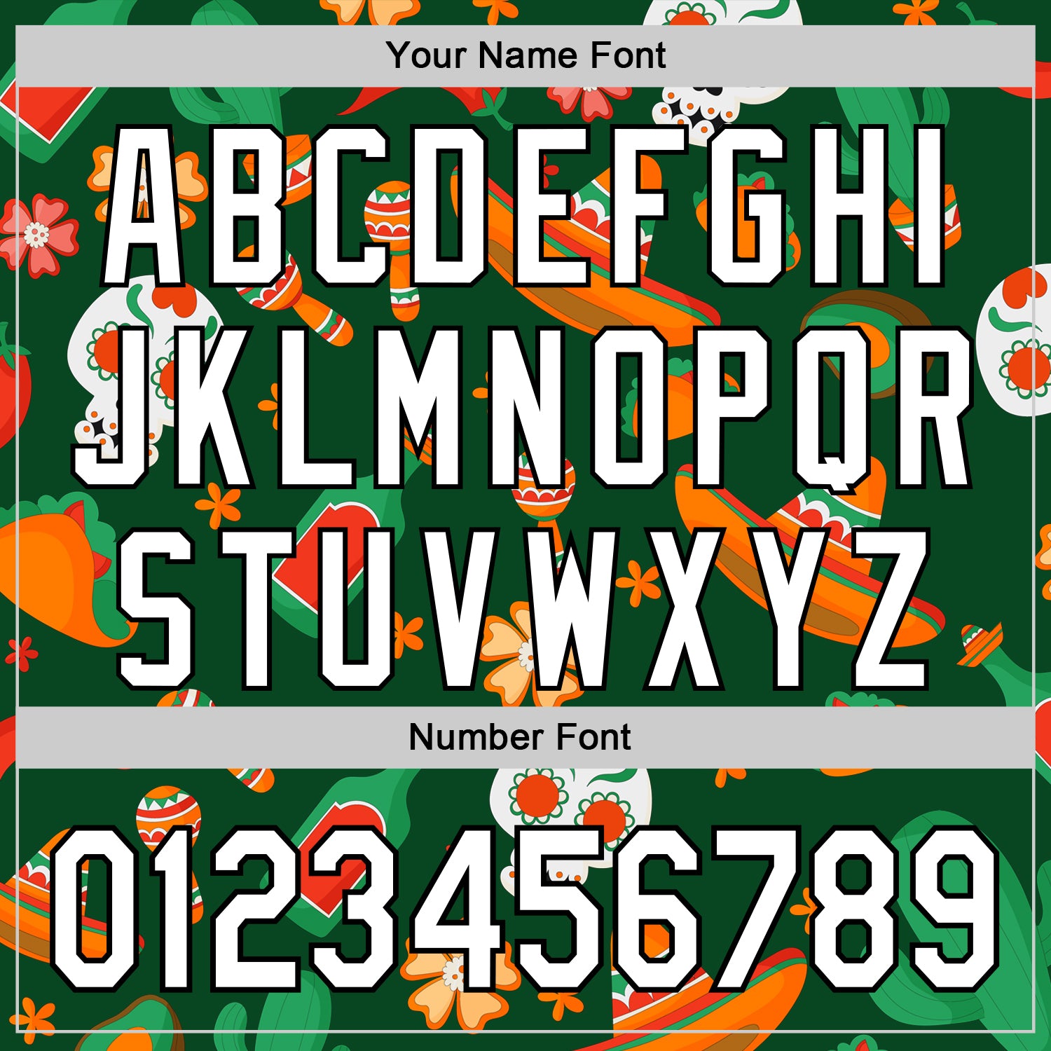 Custom Green White-Black 3D Mexican Festival Sombrero And Skull Cinco de Mayo Authentic Baseball Jersey