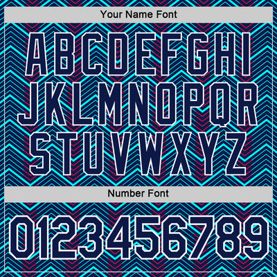 Custom Navy Ice Blue-Red 3D Esports Performance T-Shirt